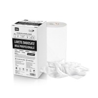 Lavete embosate in rola profesionala, reutilizabile, celuloza + poliester, albe, 30x40cm, 100gr/m2, 250 buc/rola