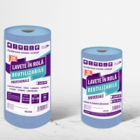 Lavete albastre embosate in rola si pretaiate pentru industria alimentara