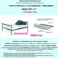 Pat metalic single-1 pers.-rezistent si durabil - La pret promotional!