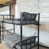 Pat etajat metalic +2 saltele incluse +Set complet lenjerie si pilote