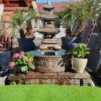 Fantana arteziana beton japonez/fantana arteziana/ornament gradina/statuete din beton/jardiniere din beton/ghivece beton