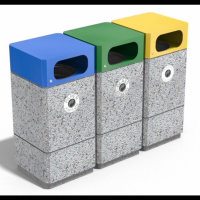 Set cosuri de gunoi din beton (c)CB03