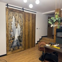 USI CULISANTE barn-door, lemn masiv, hand-made, unicat