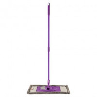Mop plat, microfibra + coada telescopica (150 cm)