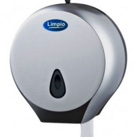 Dispenser hartie igienica jumbo, plastic, argintiu