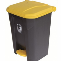 Cos gunoi din plastic, cu pedala, 68 litri