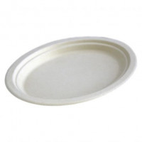 Platou oval unica folosinta biodegradabil 26x20 cm, 50 buc/set