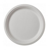 Farfurii plate unica folosinta biodegradabile 25 cm, 50 buc/set