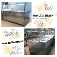 Vitrina calda inox 4GN1/1 pe suport pt autoservire
