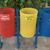 Cos gunoi cu 3 recipiente