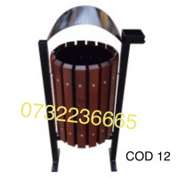 Cos gunoi rustic cu scrumiera
