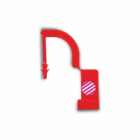 Sigiliu de securitate din plastic cu indicator chimic pentru containerele de sterilizare (rosu)