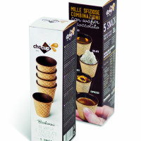 Pahare comestibile din napolitana si ciocolata belgiana - Chocup