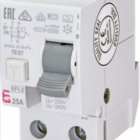 Siguranta automata diferentiala RCCB 25A, 30 mA, Tip A, ETI