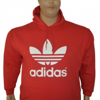 Hanorac marime mare, 4 xl american, rosu, logo ADIDAS