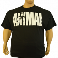 Tricou marime mare bumbac 5 xl american negru ANIMAL