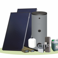 Pachet solar (kit) complet apa calda menajera pentru 4-6 persoane (PF Confort)
