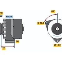 Alternator Mercedes Benz BOSCH 0 986 033 710