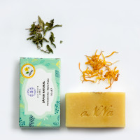 SAPUN NATURAL GALBENELE CU LAVANDA, PATCHOULI SI MENTA 100g