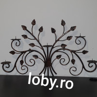 Suport  lumanarii din fier forjat NATURAL