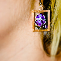 Cercei handmade pictati unicat