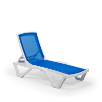 Sezlong modern si practic pentru plaja si piscina PP si textilena DEL MAR