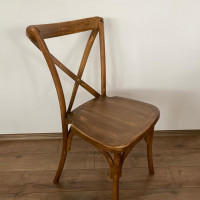 Scaun Crossback Pilgrim aspect lemn pentru evenimente, restaurant, terasa
