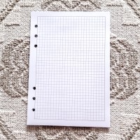 FOI PERFORATE A5 MATEMATICA - Set 20 Rezerve Refill Caiete Mecanice Ethnoloop/Leitz