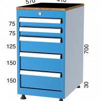 Dulap cu 5 sertare 410x570x700mm