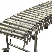 Conveior gravitational extensibil cu role metalice