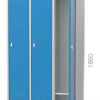 Vestiar metalic cu 3 usi, 6 rafturi, 900x400x1850mm