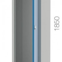 Vestiar metalic cu 1 usa, 2 rafturi, 400x400x1850 mm