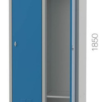 Vestiar metalic cu 2 usi, 2 rafturi, 800x400x1850mm