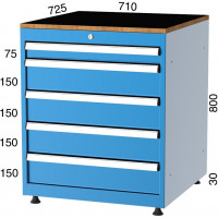Dulap cu 5 sertare 710x725x800mm