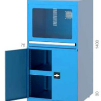 Dulap metalic calculator productie, dulap ecran 24", sertar E 35x35, dulap cu raft, H=1400mm