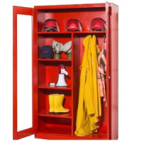 Dulap metalic pompieri din tabla de 0.7 mm, culoare rosie, lungime 1200 mm, inaltime 2000 mm, adancime 450
