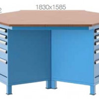 Banc de lucru cu 3 dulapuri 3840