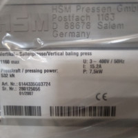 Presa de  balotat HSM V-Press 1160 max,  an  fabricatie 2007 -s.h. reparat  capital