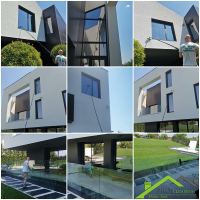 Curatat Spalat Geamuri La Inaltime, Panouri Solare, Pereti Vitrati, Panouri Publicitare, Veluxuri, Rulouri, Jaluzele