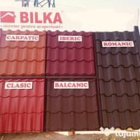 Tigla metalica(tabla tip Tigla),tabla cutata si sistem pluvial Bilka