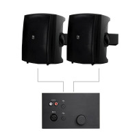 Sistem audio 2 boxe active + mixer de perete LW523