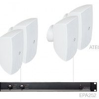 Sistem audio 4 difuzoare de perete + amplificator Audac FESTA6.4E