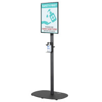 Stand LCD de podea cu suport pentru dezinfectant B-Tech BT7401