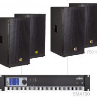 Sistem audio profesional 4 boxe pasive + amplificator Audac FORTE15.4