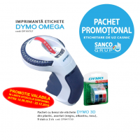 Aparat de etichetat DYMO OMEGA si 3 X Etichete DYMO 3D embosabile; Cod Produs: PROM99
