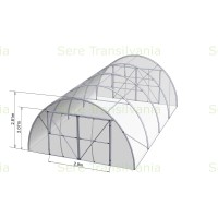 Solar tunel 5x10m, acoperit cu o folie triplustratificata