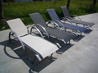 Sezlong metalic cu textilena RELAX