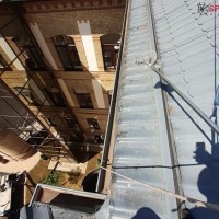 Curatare si desfundare jgheaburi cu tehnica de alpinism utilitar