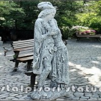 Statueta Romeo si Julieta, gri patinat, model S55.