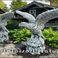 Statueta vultur, acvila, soim, gri patinat, model S35.